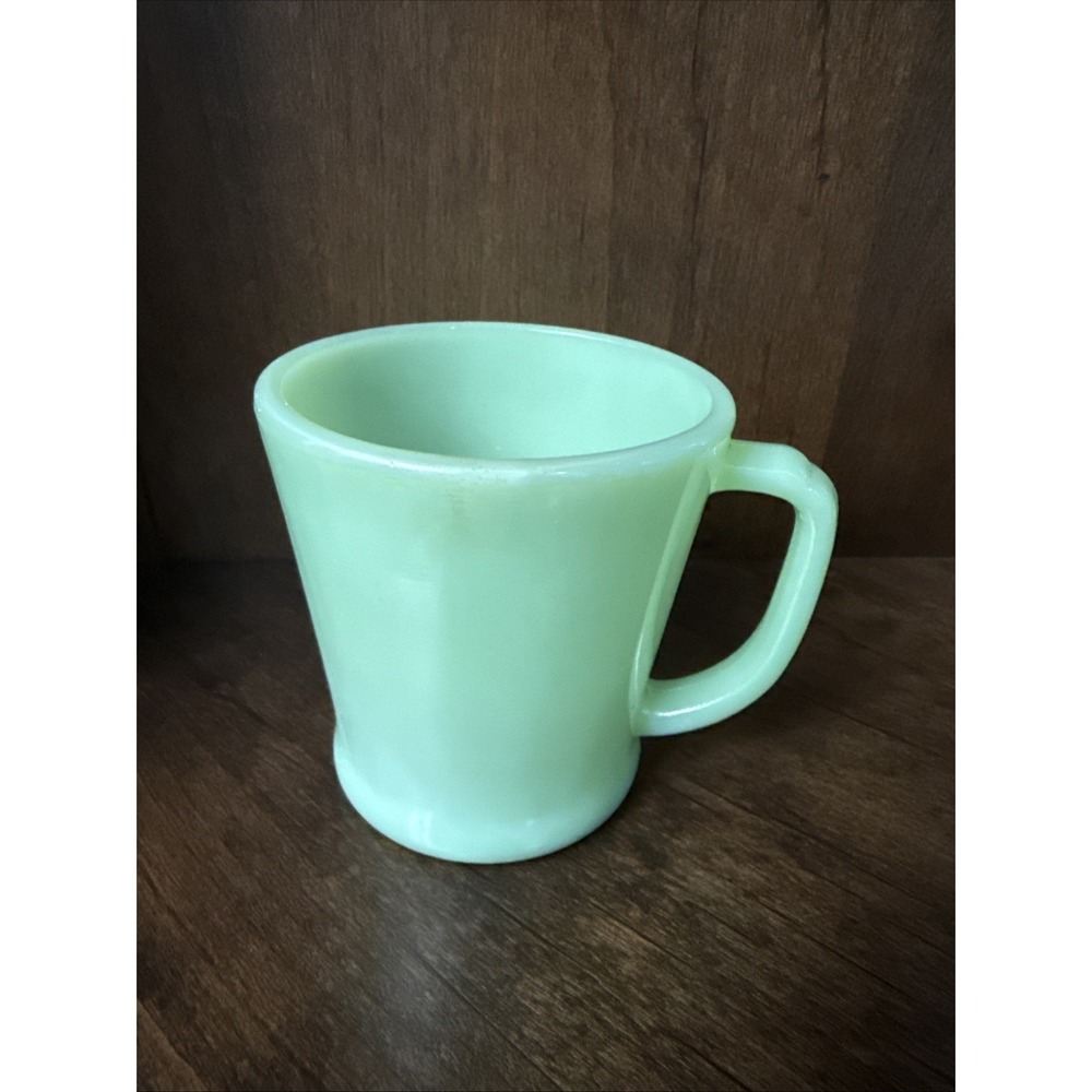 Vintage Fire King Jadeite D Handle Coffee Cup Oven Ware 1948-1950 MCM